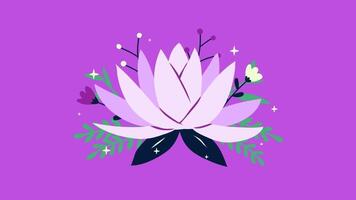 2d animated flower decoration video