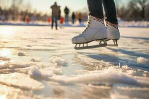 ai generado al aire libre hielo pistas - generativo ai foto