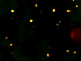 abstract bokeh christmas tree blur light orange and white glowing flare pattern black background photo