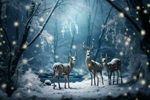 AI generated Wildlife in Winter - Generative AI photo