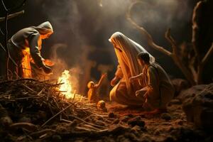 AI generated Nativity Scenes - Generative AI photo