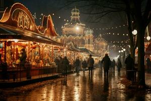 AI generated Christmas Markets - Generative AI photo