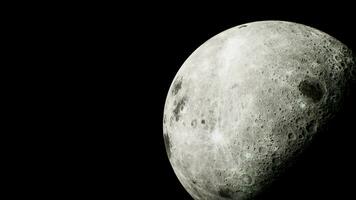 parcialmente ensolarada lunar panorama dentro Visão a partir de acima video