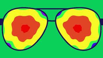 2d animated sunglasses video