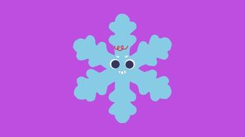 2d animated snowflake video