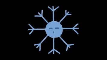 2d animated snowflake video