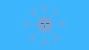 2d animated snowflake video