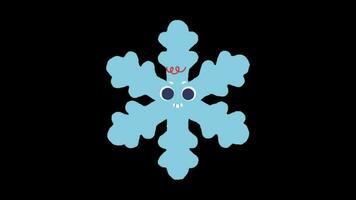 2d animated snowflake video