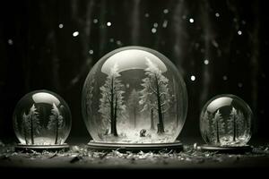 AI generated Snow Globes - Generative AI photo