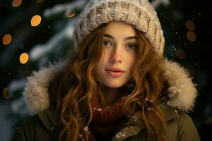 AI generated Winter Portraits - Generative AI photo
