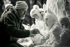 ai generado hielo escultura artistas - generativo ai foto