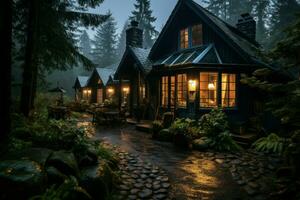 AI generated Cozy Cabin Retreats - Generative AI photo