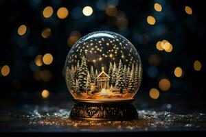 AI generated Snow Globes - Generative AI photo