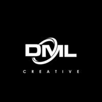 dml letra inicial logo diseño modelo vector ilustración