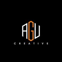 AGU Letter Initial Logo Design Template Vector Illustration