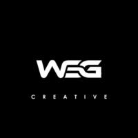 wsg letra inicial logo diseño modelo vector ilustración