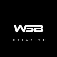 wsb letra inicial logo diseño modelo vector ilustración