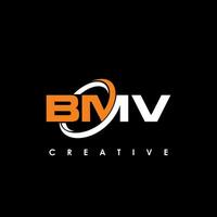 bmv letra inicial logo diseño modelo vector ilustración