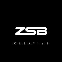 ZSB Letter Initial Logo Design Template Vector Illustration