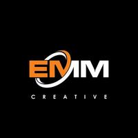 emm letra inicial logo diseño modelo vector ilustración