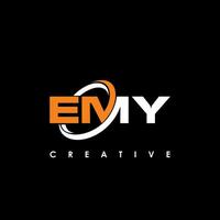 Emy letra inicial logo diseño modelo vector ilustración