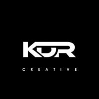 kdr letra inicial logo diseño modelo vector ilustración