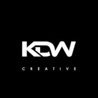 kdw letra inicial logo diseño modelo vector ilustración