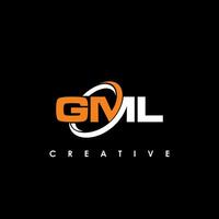 gml letra inicial logo diseño modelo vector ilustración