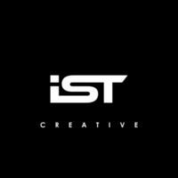 IST Letter Initial Logo Design Template Vector Illustration