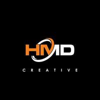 hmd letra inicial logo diseño modelo vector ilustración