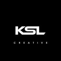 ksl letra inicial logo diseño modelo vector ilustración