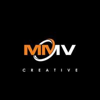mmv letra inicial logo diseño modelo vector ilustración
