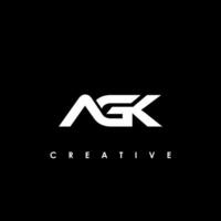 agk letra inicial logo diseño modelo vector ilustración