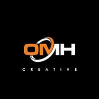 OMH Letter Initial Logo Design Template Vector Illustration