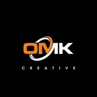 OMK Letter Initial Logo Design Template Vector Illustration