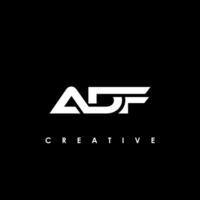 adf letra inicial logo diseño modelo vector ilustración