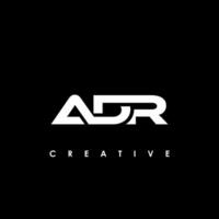 adr letra inicial logo diseño modelo vector ilustración