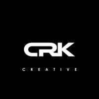 crk letra inicial logo diseño modelo vector ilustración