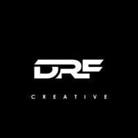 DRF letra inicial logo diseño modelo vector ilustración