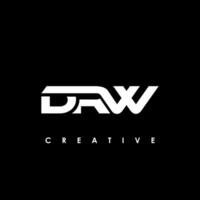 DRW Letter Initial Logo Design Template Vector Illustration