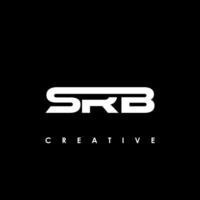 Srb letra inicial logo diseño modelo vector ilustración