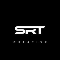 srt letra inicial logo diseño modelo vector ilustración