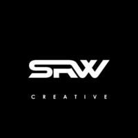 srw letra inicial logo diseño modelo vector ilustración