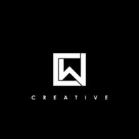 CW Letter Initial Logo Design Template Vector Illustration