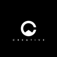 CW Letter Initial Logo Design Template Vector Illustration