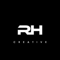 rh letra inicial logo diseño modelo vector ilustración