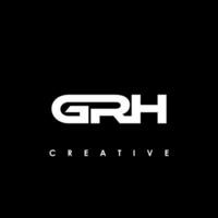 grh letra inicial logo diseño modelo vector ilustración