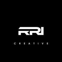 RRI Letter Initial Logo Design Template Vector Illustration