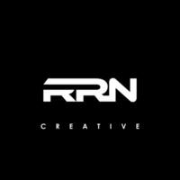 rrn letra inicial logo diseño modelo vector ilustración