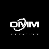 omm letra inicial logo diseño modelo vector ilustración